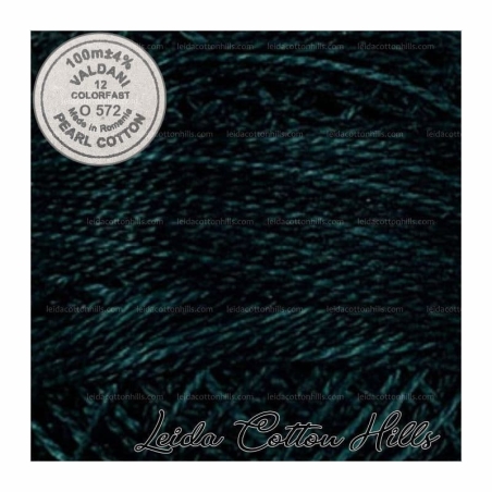 Hilos perlé Valdani Nº 12 color O 572 mirlo azul ∙ Leida Cotton Hills
