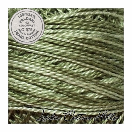 Hilos perlé Valdani Nº 12 color O 579 oliva desteñido ∙ Leida Cotton Hills