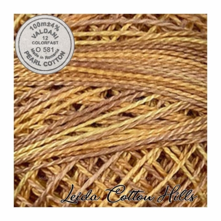 Hilos perlé Valdani Nº 12 color O 581 trigo ∙ Leida Cotton Hills