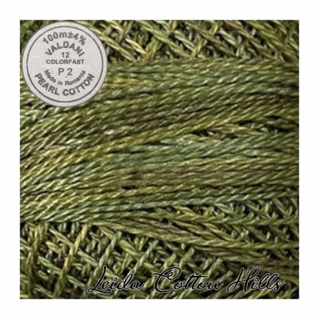Hilos perlé Valdani Nº 12 color P 2 verde oliva ∙ Leida Cotton Hills