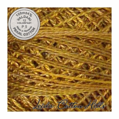 Hilos perlé Valdani Nº 12 color P 5 oro deslustrado ∙ Leida Cotton Hills