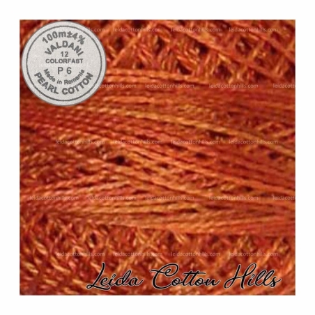 Hilos perlé Valdani Nº 12 color P 6 naranja oxidado ∙ Leida Cotton Hills