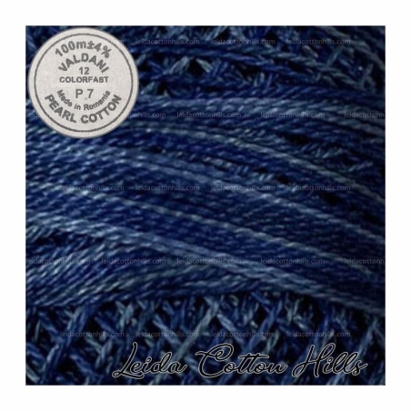 Hilos perlé Valdani Nº 12 color P 7 azul marchito ∙ Leida Cotton Hills