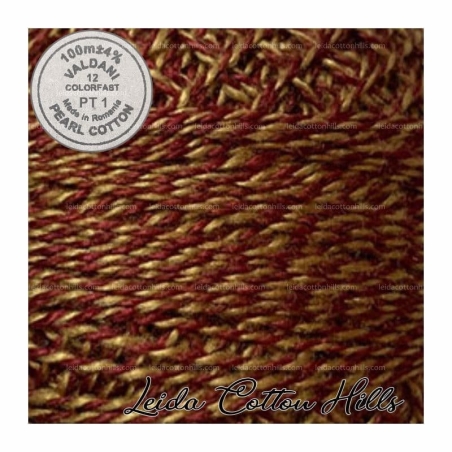 Hilos perlé Valdani Nº 12 color PT 1 rojo  ∙ Leida Cotton Hills