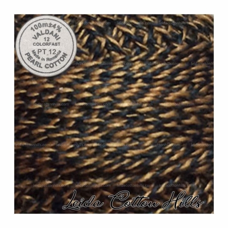 Hilos perlé Valdani Nº 12 color PT 12 oro negro ∙ Leida Cotton Hills