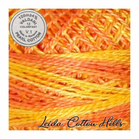 Hilos perlé Valdani Nº 12 color V 1 flor de naranjo ∙ Leida Cotton Hills