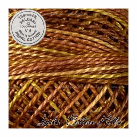 Hilos perlé Valdani Nº 12 color V 4 marrones dorados ∙ Leida Cotton Hills