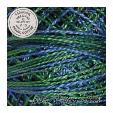 Hilos perlé Valdani Nº 12 color V 15 algas ∙ Leida Cotton Hills