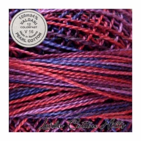 Hilos perlé Valdani Nº 12 color V 16 violeta de Parma ∙ Leida Cotton Hills