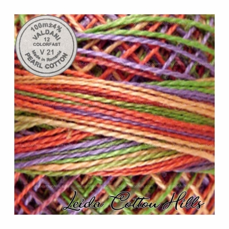 Hilos perlé Valdani Nº 12 color V 21 chispas de chimenea ∙ Leida Cotton Hills