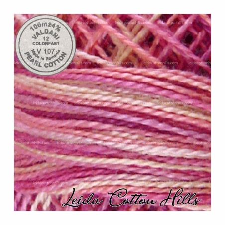 Hilos perlé Valdani Nº 12 color V 107 rosa delicada ∙ Leida Cotton Hills