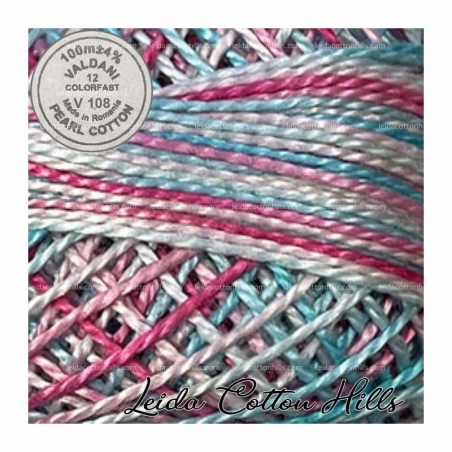 Hilos perlé Valdani Nº 12 color V 108 arroyo espumoso ∙ Leida Cotton Hills