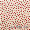 Tela para patchwork con florecitas rojas