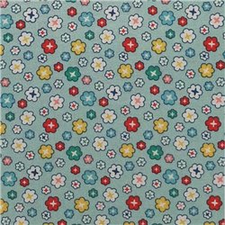 Tela trasera para patchwork en tonos tostados y dibujo en colores ∙ Leida Cotton Hills