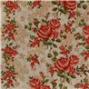 ? Tela Trasera para Patchwork Rosas Rosas sobre Beige ∙ Leida Cotton Hills