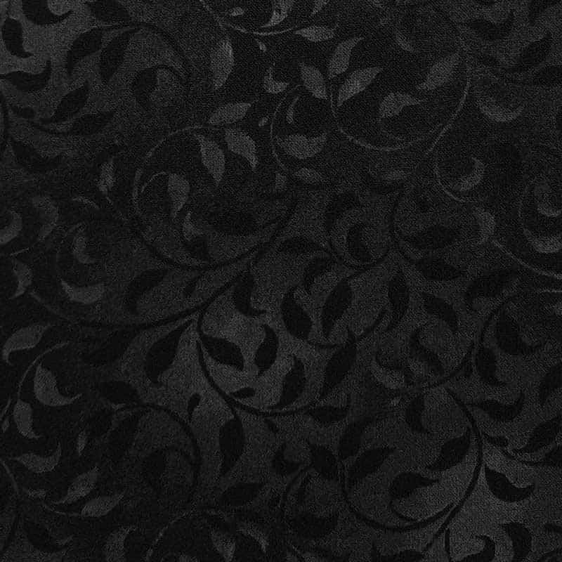 ? Tela Trasera para Patchwork en Negro con Hojas ∙ Leida Cotton Hills