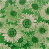 ? Tela Trasera para Patchwork con Girasoles en Verde ∙ Leida Cotton Hills