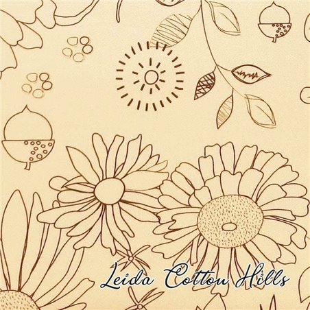 Tela Trasera para Patchwork con Flores  ∙ Leida Cotton Hills