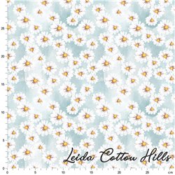 ? Tela para patchwork flores sobre azul - Happy Harvest ∙ Leida Cotton Hills