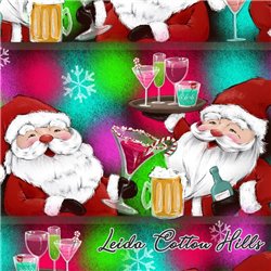 ? Tela para patchwork con estampados de Navidad Santa Claus - Holiday Spirits ∙ Leida Cotton Hills