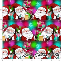 ? Tela para patchwork con estampados de Navidad Santa Claus - Holiday Spirits ∙ Leida Cotton Hills