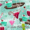 ? Tela para patchwork con estampados de Navidad copas para celebracion - Holiday Spirits ∙ Leida Cotton Hills