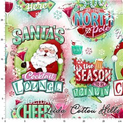 ? Tela para patchwork con estampados de Navidad con Santa Claus - Holiday Spirits ∙ Leida Cotton Hills