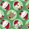 ? Tela para patchwork navideña con circulos con Santa y renos - Snow and Hot Cocoa ∙ Leida Cotton Hills