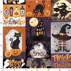 Tela para patchwork con dibujos de Halloween