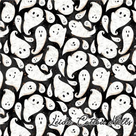 ? Tela para patchwork con fantasmas de halloween - Boo You All ∙ Leida Cotton Hills