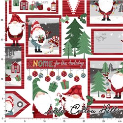 ? Tela para patchwork navideña con gnomos pach - I will be gnome for christmas∙ Leida Cotton Hills