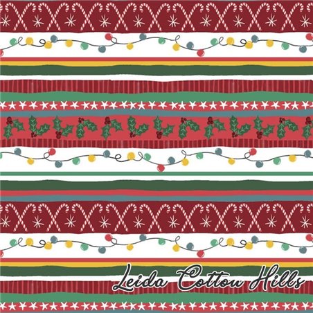 ? Tela para patchwork navideña con dibujitos - I will be gnome for christmas∙ Leida Cotton Hills