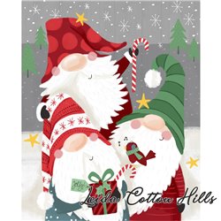 ? Tela para patchwork navideña, panel gnomos - I will be gnome for christmas∙ Leida Cotton Hills