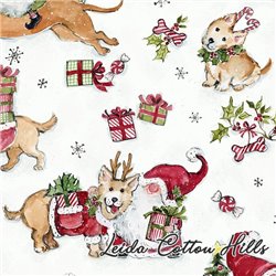 Tela para patchwork con estampado de adornos navideños ∙ Leida Cotton Hills