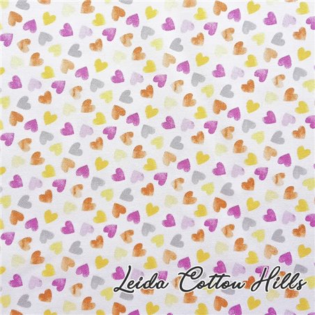 Tela para patchwork con corazones∙ Leida Cotton Hills