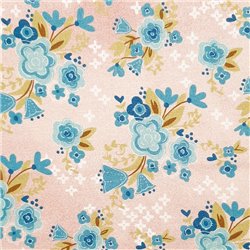 ? Tela para Patchwork Blume & Grow Flores Azules ∙ Leida Cotton Hills