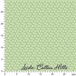 Tela para patchwork verde con florecitas