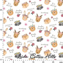 Tela para patchwork con caritas de animales