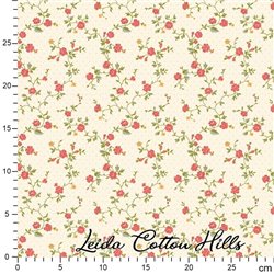 Tela para patchwork con flores enredadas