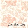 Tela Trasera con flores en color salmon  ∙ Leida Cotton Hills