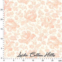 Tela Trasera con flores en color salmon  ∙ Leida Cotton Hills