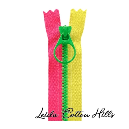 Cremallera fucsia-amarillo ∙ Leida Cotton Hills