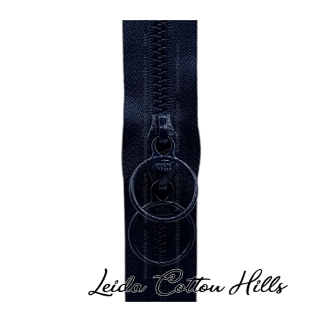 Cremallera azul de doble carro ∙ Leida Cotton Hills