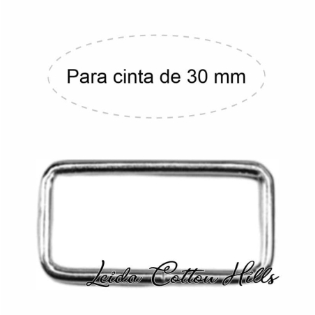 Piquete rectangular metálico color níquel de 30 mm ∙ Leida Cotton Hills