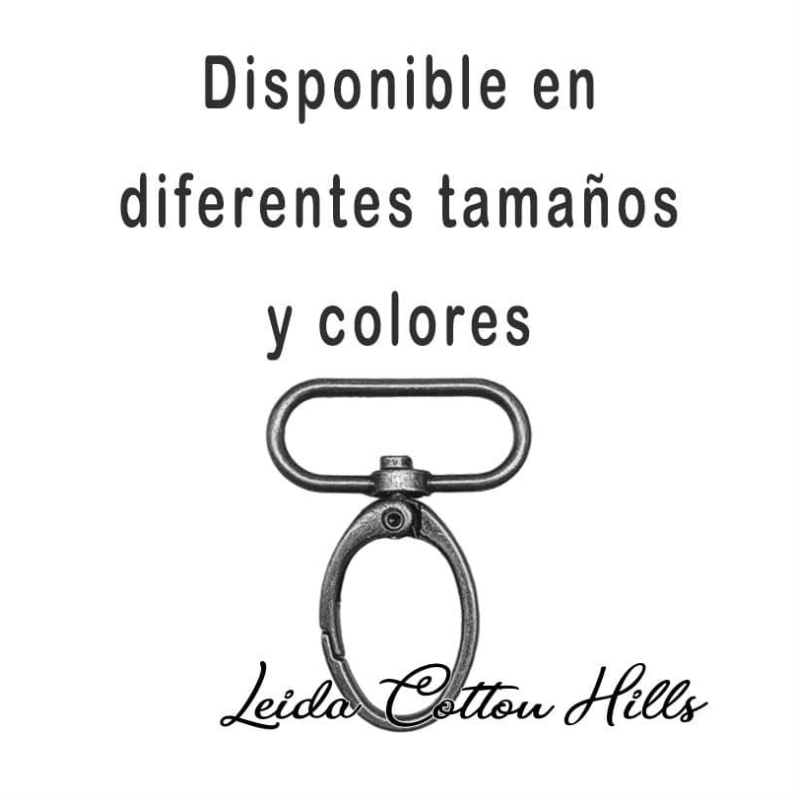 Mosquetón ovalado estrecho metálico ∙ Leida Cotton Hills