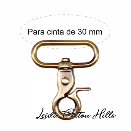 Mosquetón circular metálico color oro viejo 30 mm ∙ Leida Cotton Hills