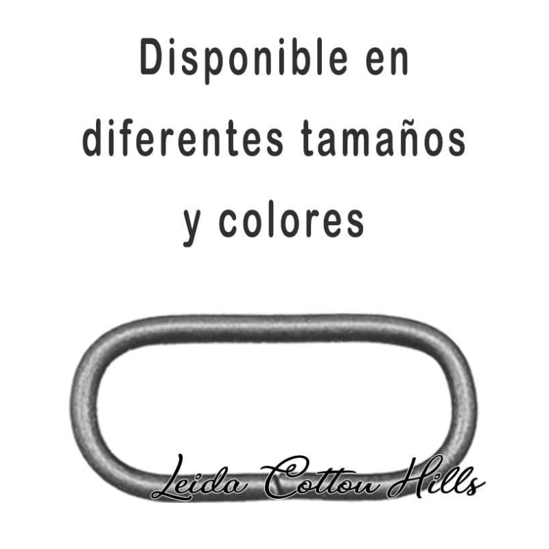 Piquete ovalado metálico para bolsos ∙ Leida Cotton Hills