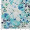 Tela trasera patchwork flores en turquesa y azul ∙ Leida Cotton Hills