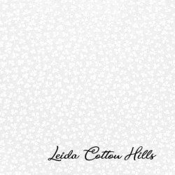 Tela trasera patchwork hojitas en blanco ∙ Leida Cotton Hills