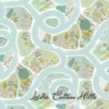 Tela trasera para patchwork infantil con carreteras y casas ∙ Leida Cotton Hills